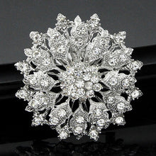 Load image into Gallery viewer, Classic Rhinestone Crystal Small Flower Brooch for Wedding Bouquet-Pin