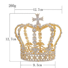 Load image into Gallery viewer, Crystal Royalty King or Queen Crown