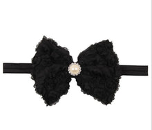Load image into Gallery viewer, Vintage Girls Pearl Double Layer Rose Flowers Bowknot Headband Headwear Children Kids Hair Band Head Piece Accessories