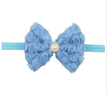 Load image into Gallery viewer, Vintage Girls Pearl Double Layer Rose Flowers Bowknot Headband Headwear Children Kids Hair Band Head Piece Accessories