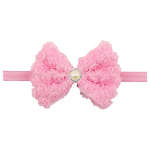 Load image into Gallery viewer, Vintage Girls Pearl Double Layer Rose Flowers Bowknot Headband Headwear Children Kids Hair Band Head Piece Accessories