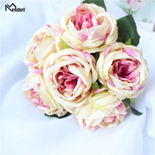 Load image into Gallery viewer, Artificial Silk Rose Peony Bridal DIY Bouquet-Bridesmaid Bouquet-Wedding Accessories