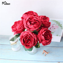 Load image into Gallery viewer, Artificial Silk Rose Peony Bridal DIY Bouquet-Bridesmaid Bouquet-Wedding Accessories