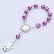 Load image into Gallery viewer, Imitation Pastel Pearl Angel Catholic Holy Rosary-Communion-gift-keepsake-favor
