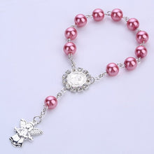 Load image into Gallery viewer, Imitation Pastel Pearl Angel Catholic Holy Rosary-Communion-gift-keepsake-favor