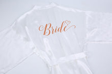 Load image into Gallery viewer, Beautiful Bridal Party Bathrobes Faux Satin-Silk Robes for Everyone in Wedding Party