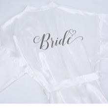 Load image into Gallery viewer, Beautiful Bridal Party Bathrobes Faux Satin-Silk Robes for Everyone in Wedding Party