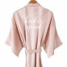 Load image into Gallery viewer, Beautiful Bridal Party Bathrobes Faux Satin-Silk Robes for Everyone in Wedding Party