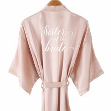Load image into Gallery viewer, Beautiful Bridal Party Bathrobes Faux Satin-Silk Robes for Everyone in Wedding Party