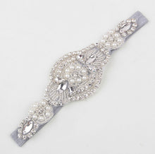 Load image into Gallery viewer, Headband Faux Pearls-Rhinestone Hairbands for Flower Girl at Wedding-Bridal Headwear