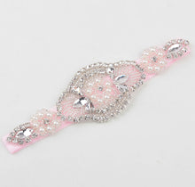 Load image into Gallery viewer, Headband Faux Pearls-Rhinestone Hairbands for Flower Girl at Wedding-Bridal Headwear
