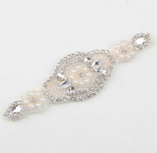 Load image into Gallery viewer, Headband Faux Pearls-Rhinestone Hairbands for Flower Girl at Wedding-Bridal Headwear