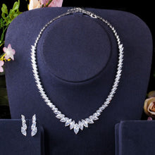 Load image into Gallery viewer, Marquise Cut High Quality Choker Necklace and Earrings Bridal Jewelry Set
