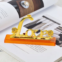 Load image into Gallery viewer, Foil Plated Love Rose Sign-In Area Decoration - Wedding Decor- Creative Gift.