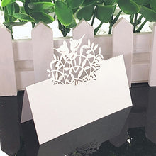 Load image into Gallery viewer, 50pcs White Lace Name Place Cards Wedding Decoration Table Decor Table Name Message Greeting Card Baby Shower Party Supplies