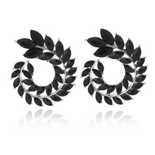 Load image into Gallery viewer, Rhinestone Statement Earrings Geometric Big Round Stud Earrings For Women-Crystal Luxury Wedding Gift