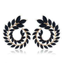 Load image into Gallery viewer, Rhinestone Statement Earrings Geometric Big Round Stud Earrings For Women-Crystal Luxury Wedding Gift