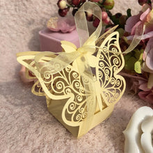 Load image into Gallery viewer, Butterfly Laser Cut Butterfly Favors Boxes for Candy