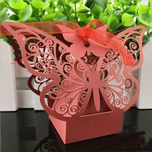 Load image into Gallery viewer, Butterfly Laser Cut Butterfly Favors Boxes for Candy