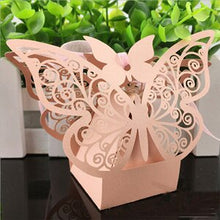 Load image into Gallery viewer, Butterfly Laser Cut Butterfly Favors Boxes for Candy