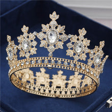 Load image into Gallery viewer, Luxury Royal England Wedding Gold Crown-Bride Tiara-Hair Jewelry