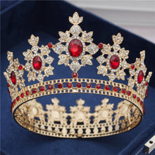 Load image into Gallery viewer, Luxury Royal England Wedding Gold Crown-Bride Tiara-Hair Jewelry