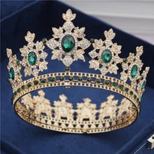 Load image into Gallery viewer, Luxury Royal England Wedding Gold Crown-Bride Tiara-Hair Jewelry