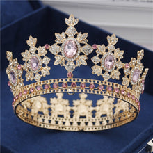 Load image into Gallery viewer, Luxury Royal England Wedding Gold Crown-Bride Tiara-Hair Jewelry