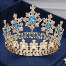 Load image into Gallery viewer, Luxury Royal England Wedding Gold Crown-Bride Tiara-Hair Jewelry