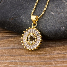 Load image into Gallery viewer, Women or Young Girls Initial Letter Necklace 26 Letters Charm Gold Name Pendant Top Quality Copper Zircon Jewelry Gift