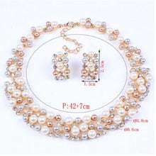 Load image into Gallery viewer, Fashion Simulated Pearl and Crystal Jewelry Sets for Brides or Any Occasion