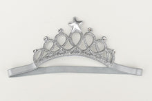 Load image into Gallery viewer, silver crown little girl baby headband
