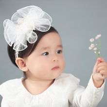 Load image into Gallery viewer, white Tulle Bow Hair Accessories for Little Girls
