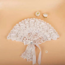Load image into Gallery viewer, Beautiful Fancy and Elegant Feather and Lace Bridal Fans