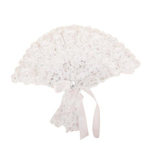 Load image into Gallery viewer, Beautiful Fancy and Elegant Feather and Lace Bridal Fans