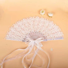 Load image into Gallery viewer, Beautiful Fancy and Elegant Feather and Lace Bridal Fans