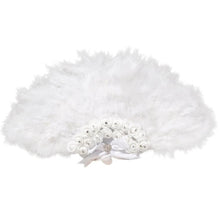 Load image into Gallery viewer, Beautiful Fancy and Elegant Feather and Lace Bridal Fans