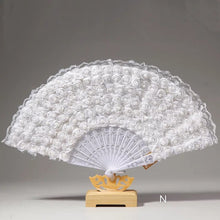 Load image into Gallery viewer, Beautiful Fancy and Elegant Feather and Lace Bridal Fans