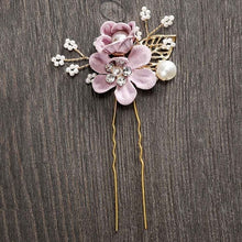 Load image into Gallery viewer, Dainty Flower Hair Pins for Special Occasions - Bridal Hair Accessories