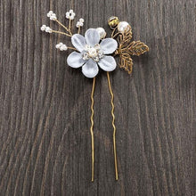 Load image into Gallery viewer, Dainty Flower Hair Pins for Special Occasions - Bridal Hair Accessories
