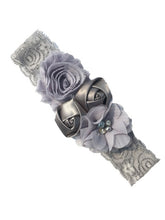 Load image into Gallery viewer, Luxury Baby Rose Headband-Newborn-Soft Elastic Hair Band Rhinestone Detail and Lace