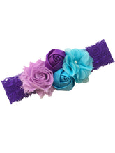 Load image into Gallery viewer, Luxury Baby Rose Headband-Newborn-Soft Elastic Hair Band Rhinestone Detail and Lace
