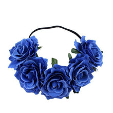 Load image into Gallery viewer, Bohemian Romance Rose Headband-Bride or Bridesmaids Hair Wreath