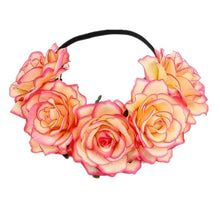 Load image into Gallery viewer, Bohemian Romance Rose Headband-Bride or Bridesmaids Hair Wreath