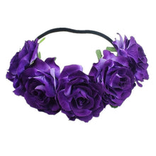 Load image into Gallery viewer, Bohemian Romance Rose Headband-Bride or Bridesmaids Hair Wreath