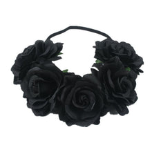 Load image into Gallery viewer, Bohemian Romance Rose Headband-Bride or Bridesmaids Hair Wreath
