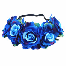 Load image into Gallery viewer, Bohemian Romance Rose Headband-Bride or Bridesmaids Hair Wreath