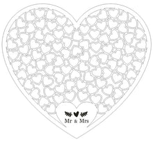 Load image into Gallery viewer, Heart Shape Wedding Mr and Mrs Guest Book Option Rustic Pink Puzzle