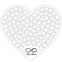 Load image into Gallery viewer, Heart Shape Wedding Mr and Mrs Guest Book Option Rustic Pink Puzzle