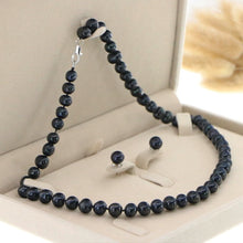 Load image into Gallery viewer, White Akoya Pearl Necklace Earrings Jewelry Sets for Women-Bridal Jewelry Gift